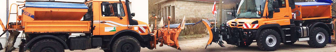 Für den Straßen- und Winterdienst – 2 Unimogs auf dem Werksgelände der Stadtbetriebe Friedrichroda